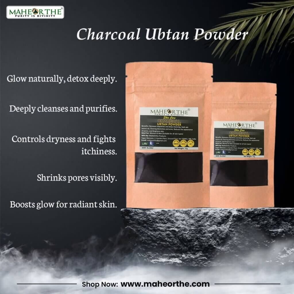 charcoal ubtan powder