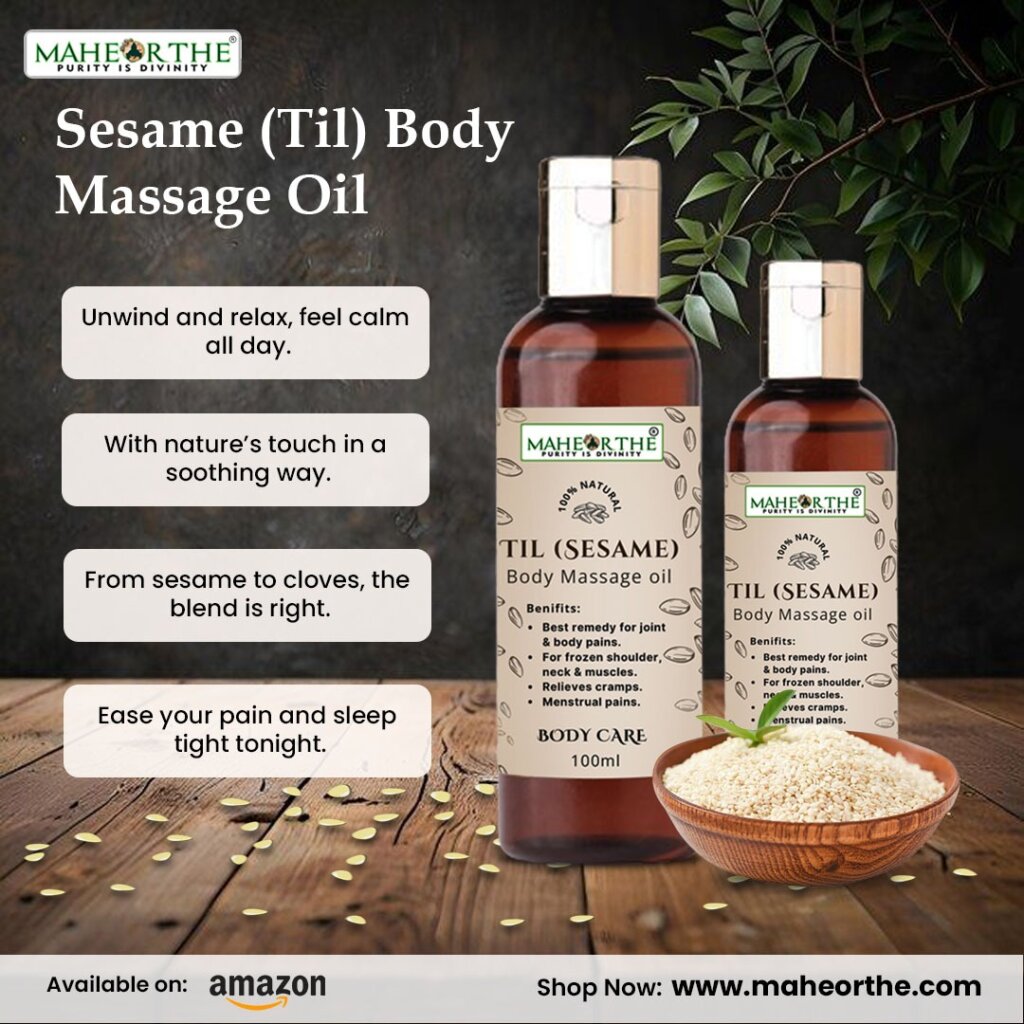 maheorthe til sesame body message oil